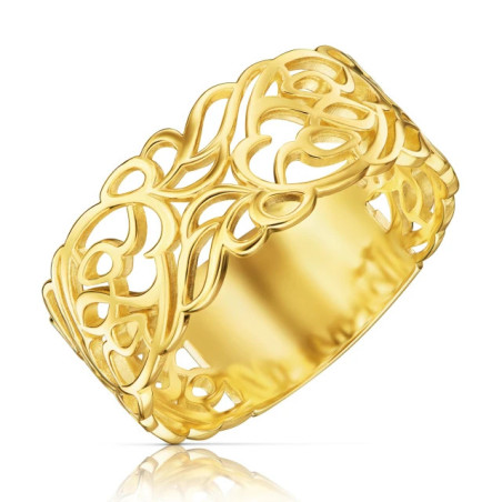 Gold ring with a white eyelet 585 P2.1089P | GoldJewellery