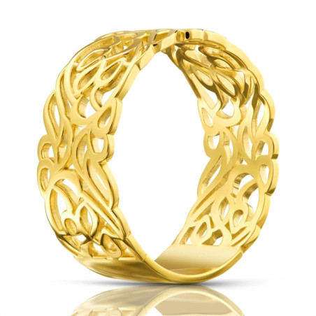 Gold ring with a white eyelet 585 P2.1089P | GoldJewellery