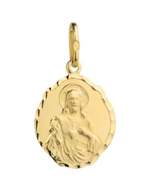 Large scapular medal 14k gold