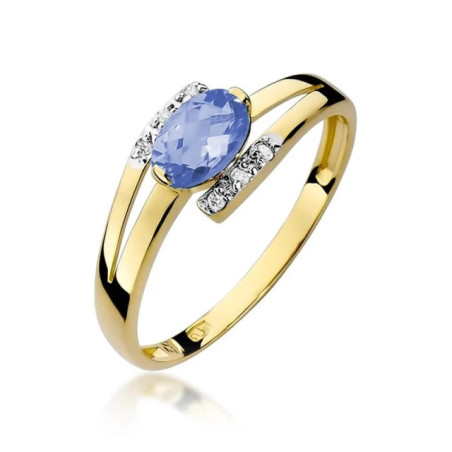 Gold ring with diamond EY-119 tanzanite | GoldJewellery