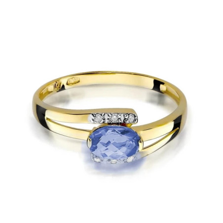 Gold ring with diamond EY-119 tanzanite | GoldJewellery
