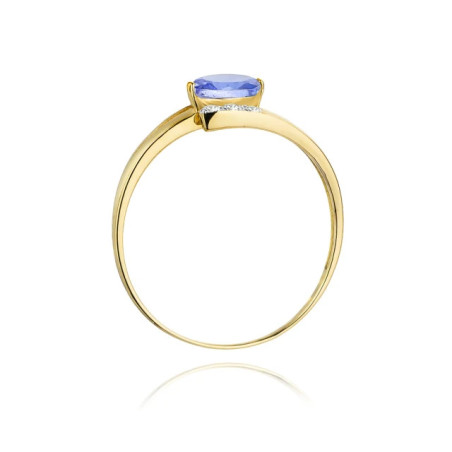 Gold ring with diamond EY-119 tanzanite | GoldJewellery