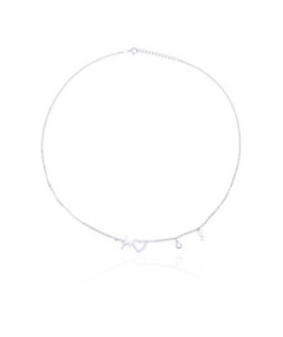 Silver 925 Heart Pulse Necklace – Delicate Rhodium-Plated Jewellery for Women