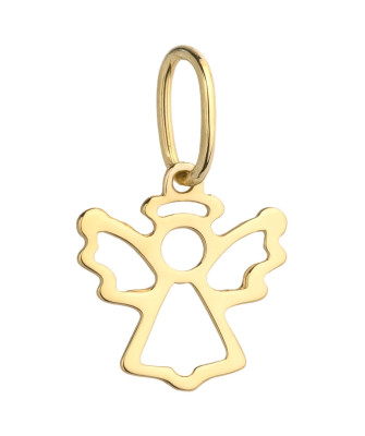 Golden Angel pendant with halo