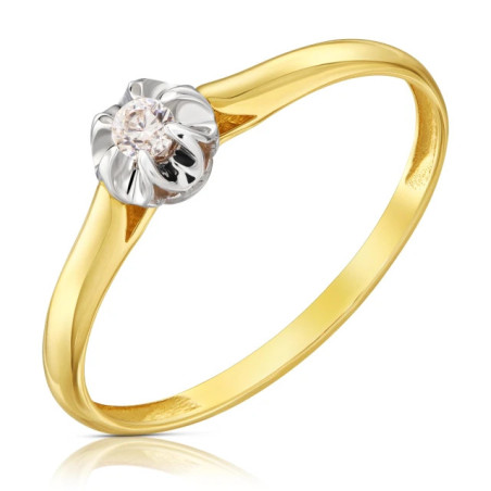 Ring with zircon, gold 333 | GoldJewellery