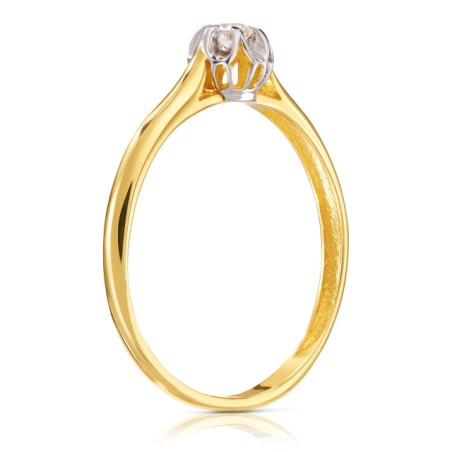 Ring with zircon, gold 333 | GoldJewellery