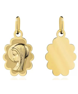 Medal Mother of God pendant for engraving 14k