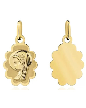 Medal Mother of God pendant for engraving 14k