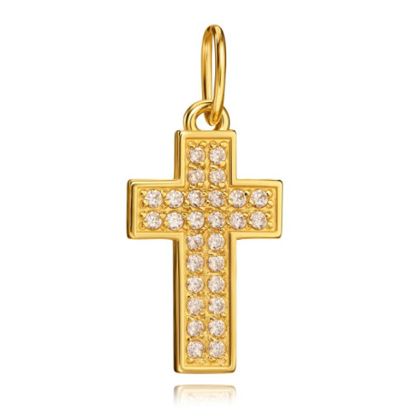 Beautiful cross with white stones W3.3021| GoldJewellery