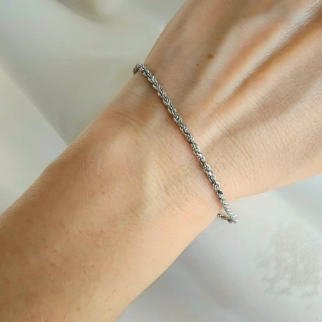 Silver ECG bracelet lifeline SB38 | GoldJewellery
