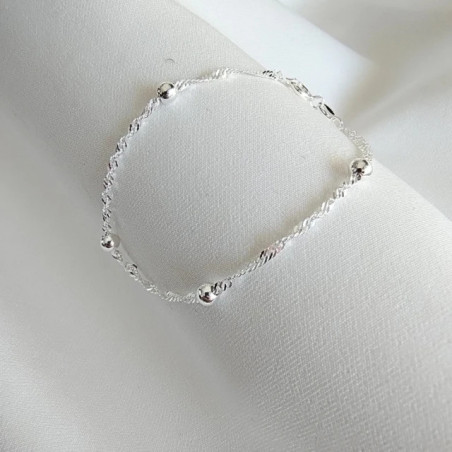 Silver ECG bracelet lifeline SB38 | GoldJewellery
