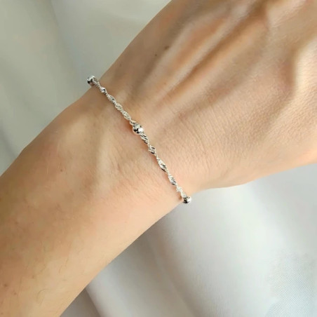 Silver ECG bracelet lifeline SB38 | GoldJewellery