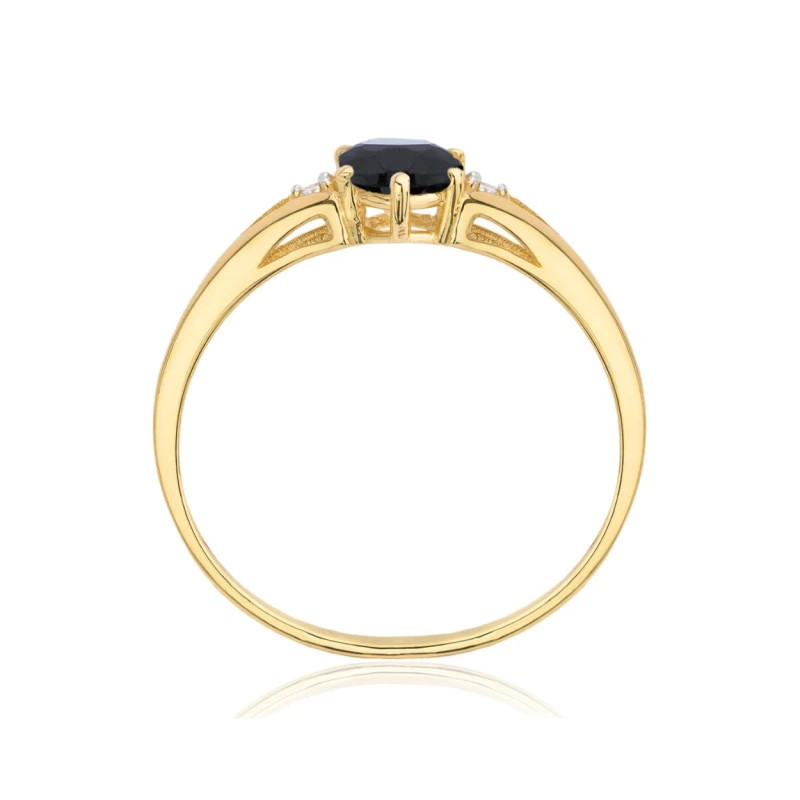 Ring with turquoise eyelet 333 P1.1170t| GoldJewellery