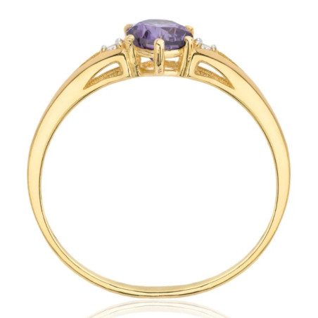 Ring with turquoise eyelet 333 P1.1170t| GoldJewellery