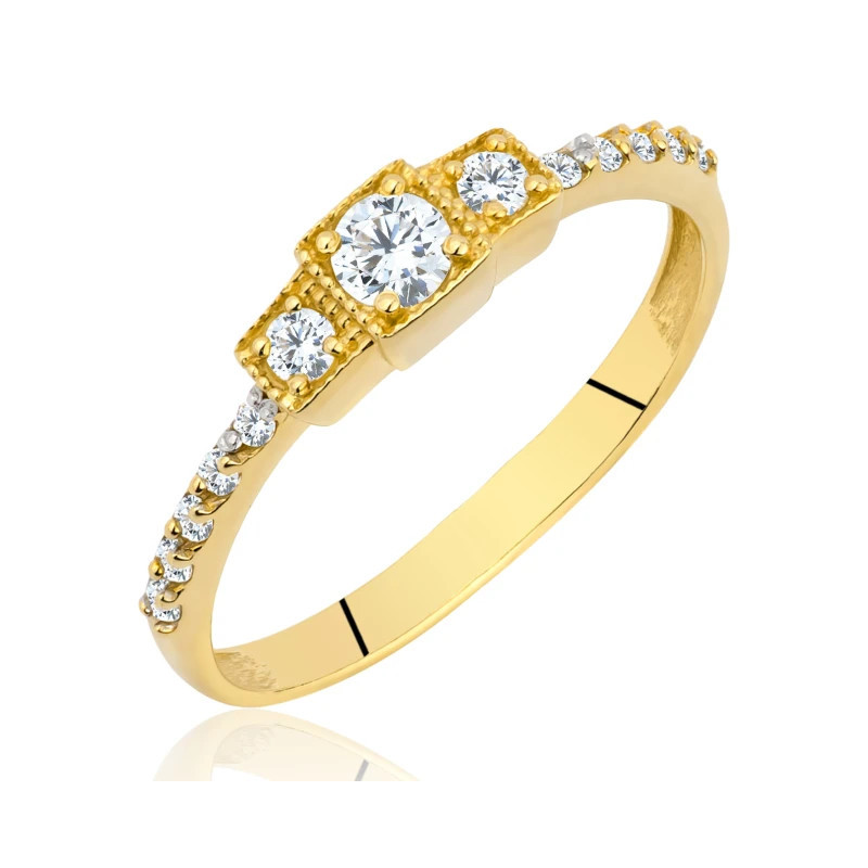 Engagement ring with cubic zirconia 585 | GoldJewellery Engagement ring with cubic zirconia 585 | GoldJewellery