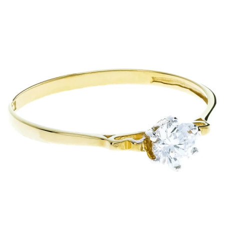 Heart engagement ring white zirconia 333 P2.1125 | GoldJewellery