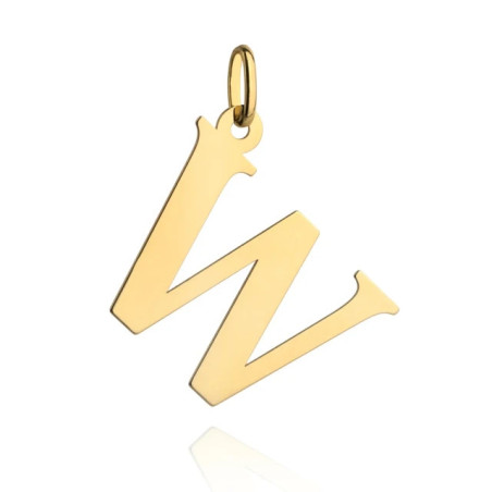⭐ Large gold letter W pendant ♥ GoldJewellery