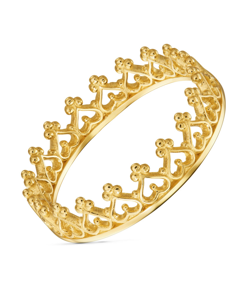 Pierścionek korona 14k