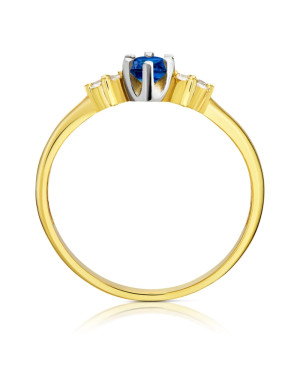 Sapphire stone gold engagement ring