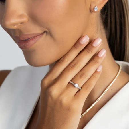Gold ring with a diamond 0.30ct, certificate