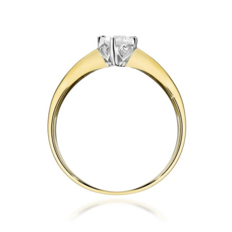 Gold ring with a diamond 0.30ct, certificate