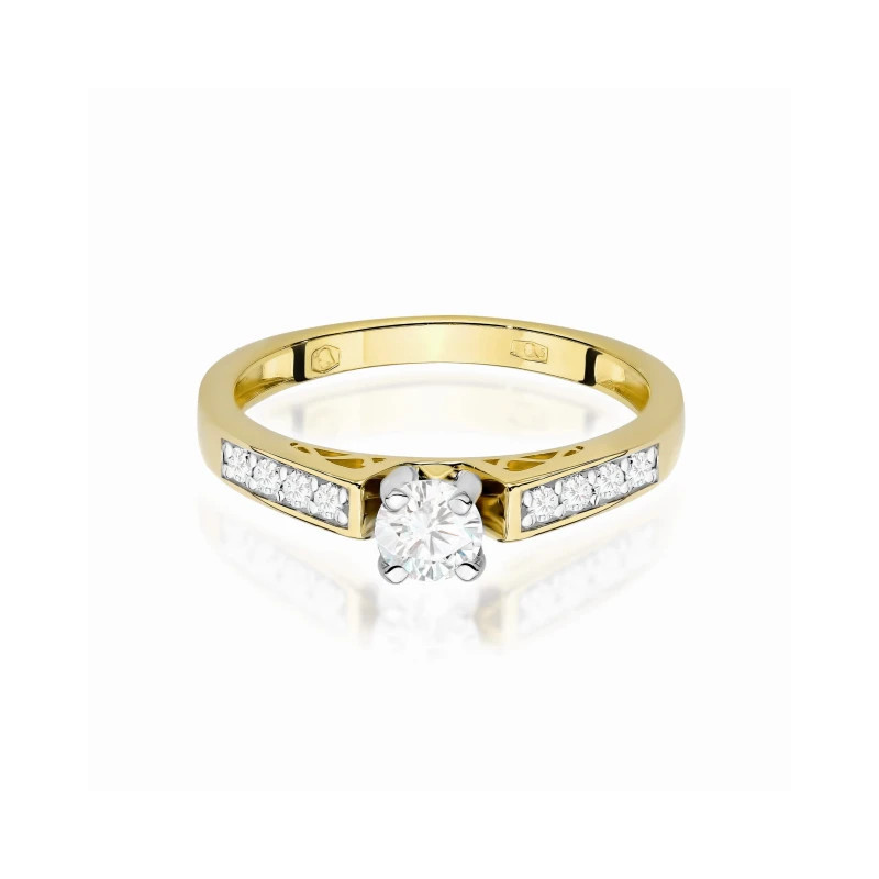 Gold ring with a diamond 0.30ct, certificate