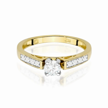 Gold ring with a diamond 0.30ct, certificate