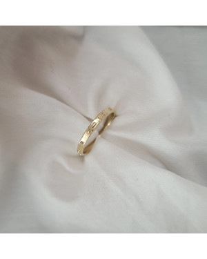 Gold rosary ring 8k