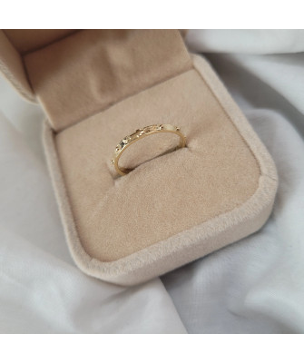 Gold rosary ring 8k
