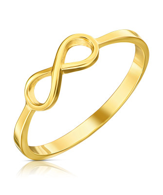 Gold infinity ring 14k
