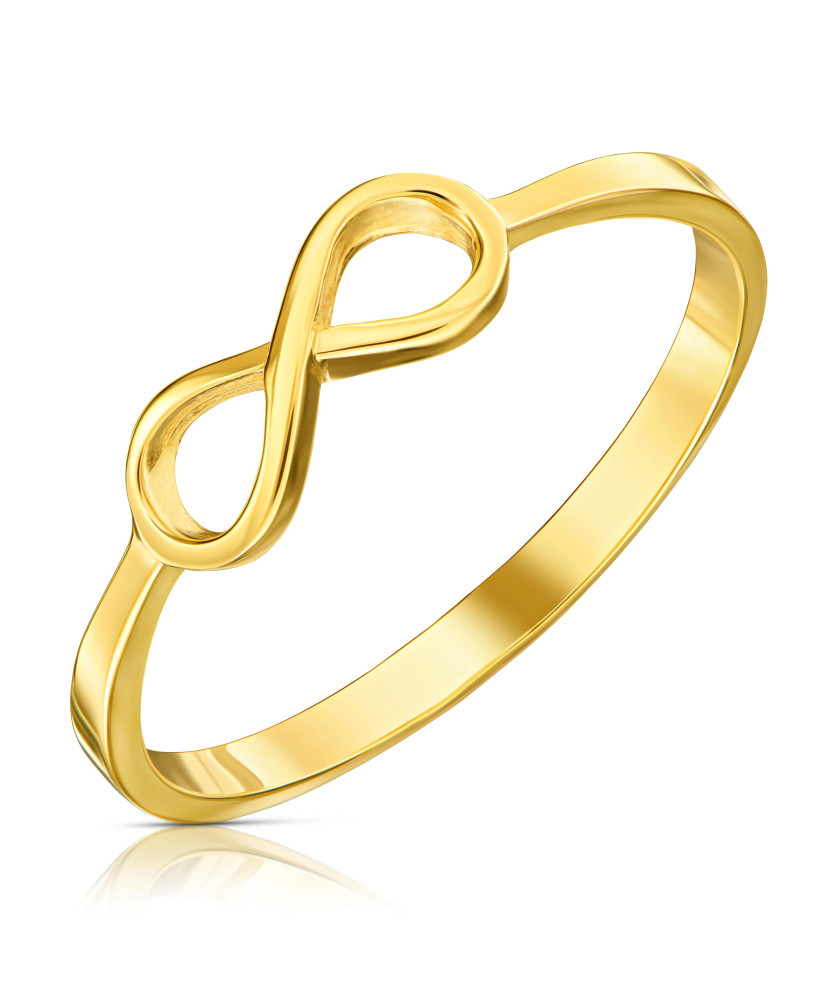 Gold infinity ring 14k