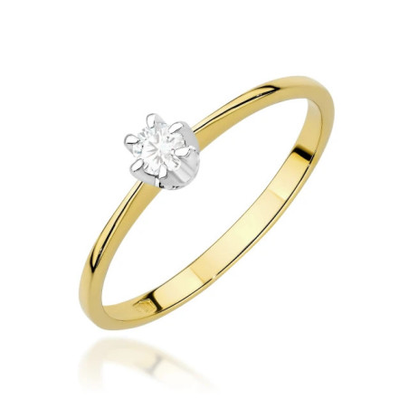 Gold ring with a diamond 0.30ct, certificate