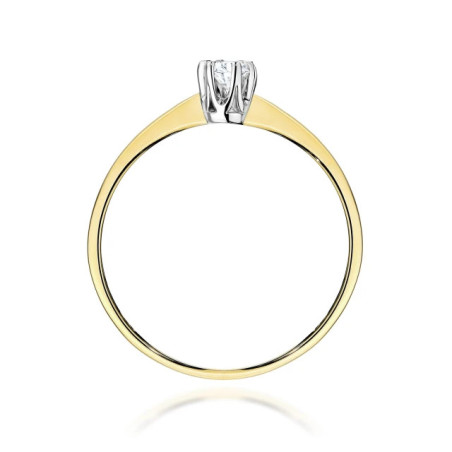 Gold ring with a diamond 0.30ct, certificate