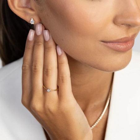 Gold ring with a diamond 0.30ct, certificate