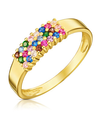 Colorful 14k ring band