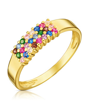 Colorful 14k ring band