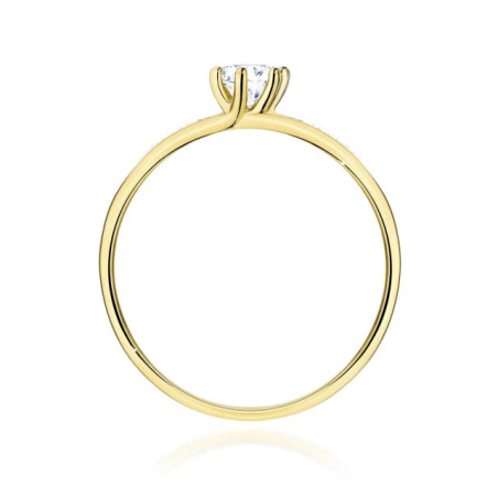 Gold ring with a diamond 0.30ct, certificate