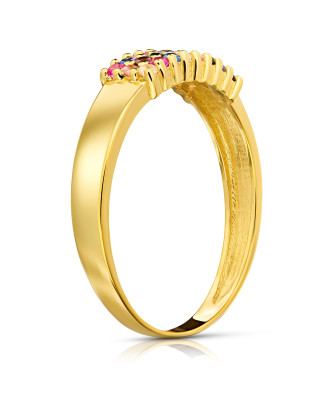 Colorful 14k ring band