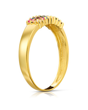 Colorful 14k ring band