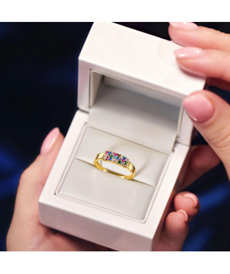 Colorful 14k ring band