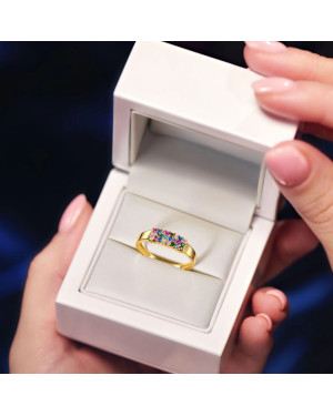 Colorful 14k ring band