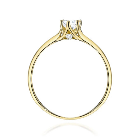 Gold ring with a diamond 0.30ct, certificate
