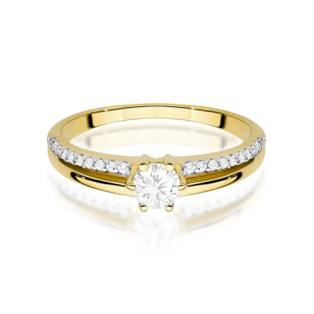 Gold ring with a diamond 0.30ct, certificate