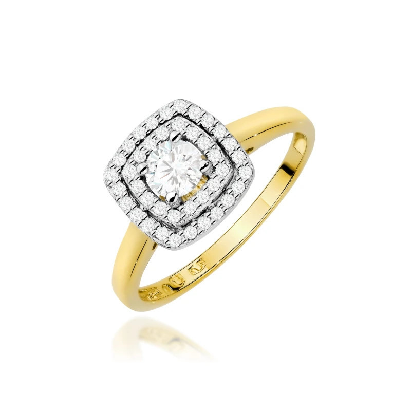 Gold ring with a diamond 0.30ct, certificate Gold ring with a diamond 0.30ct, certificate