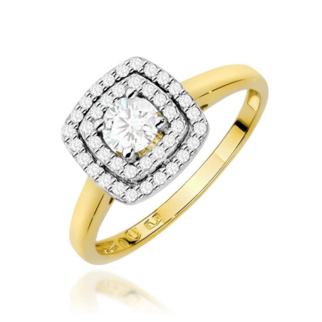 Gold ring with a diamond 0.30ct, certificate