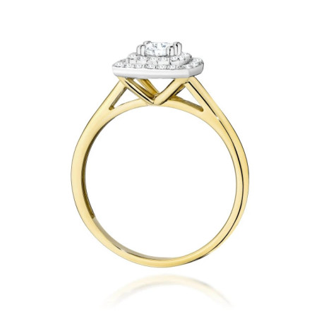 Gold ring with a diamond 0.30ct, certificate