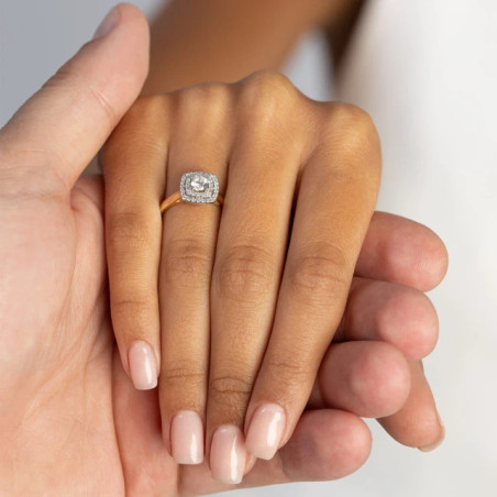 Gold ring with a diamond 0.30ct, certificate