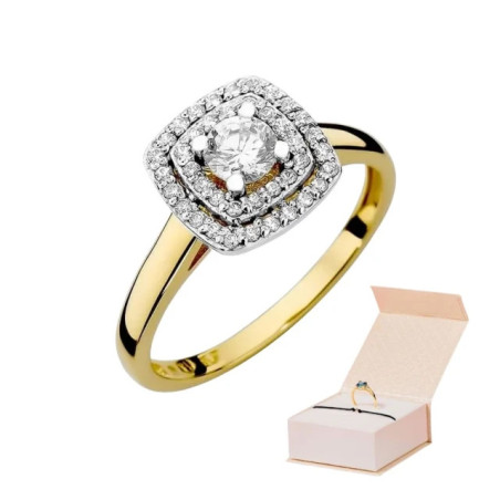 Gold ring with a diamond 0.30ct, certificate