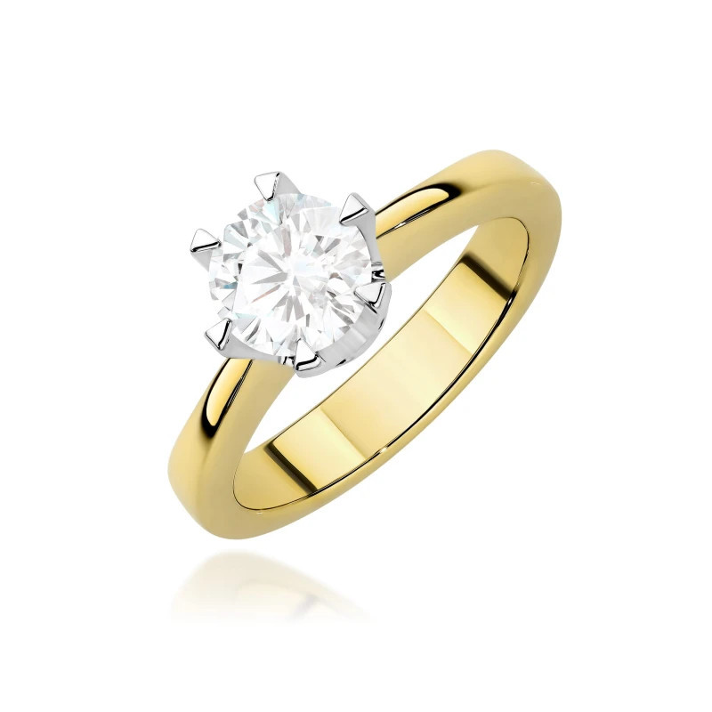 Gold ring with a diamond 0.30ct, certificate Gold ring with a diamond 0.30ct, certificate