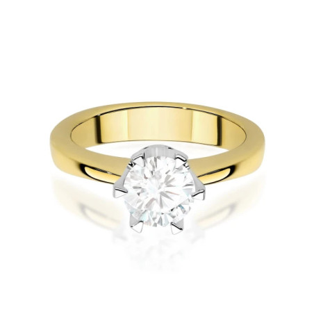 Gold ring with a diamond 0.30ct, certificate